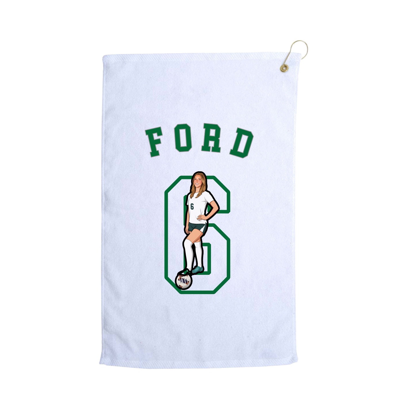 Golf Towel — Shirsey Arch in White