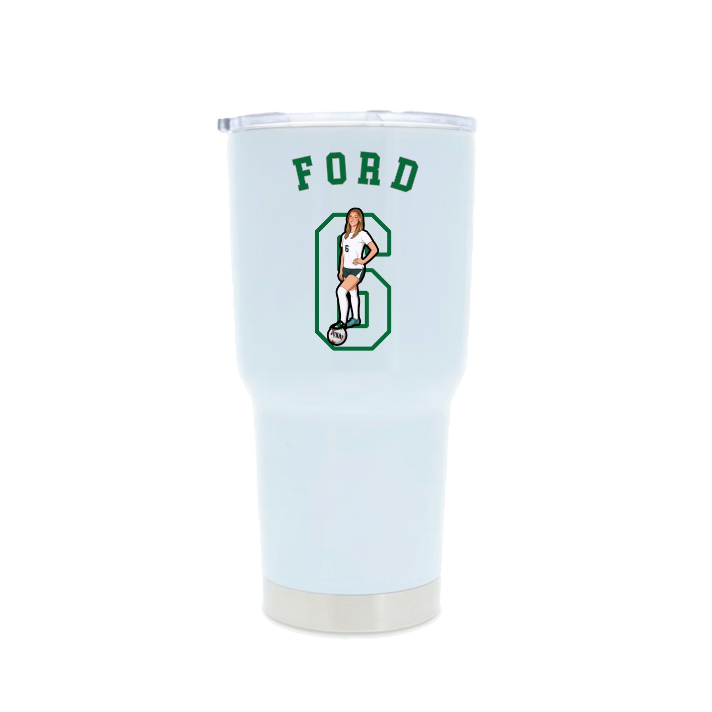30oz Stainless Steel Tumbler — Shirsey Arch in White
