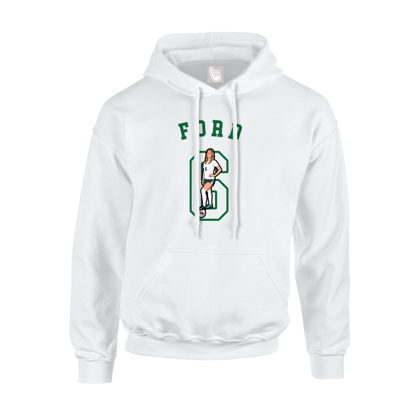 Hoodie — Shirsey Arch in White