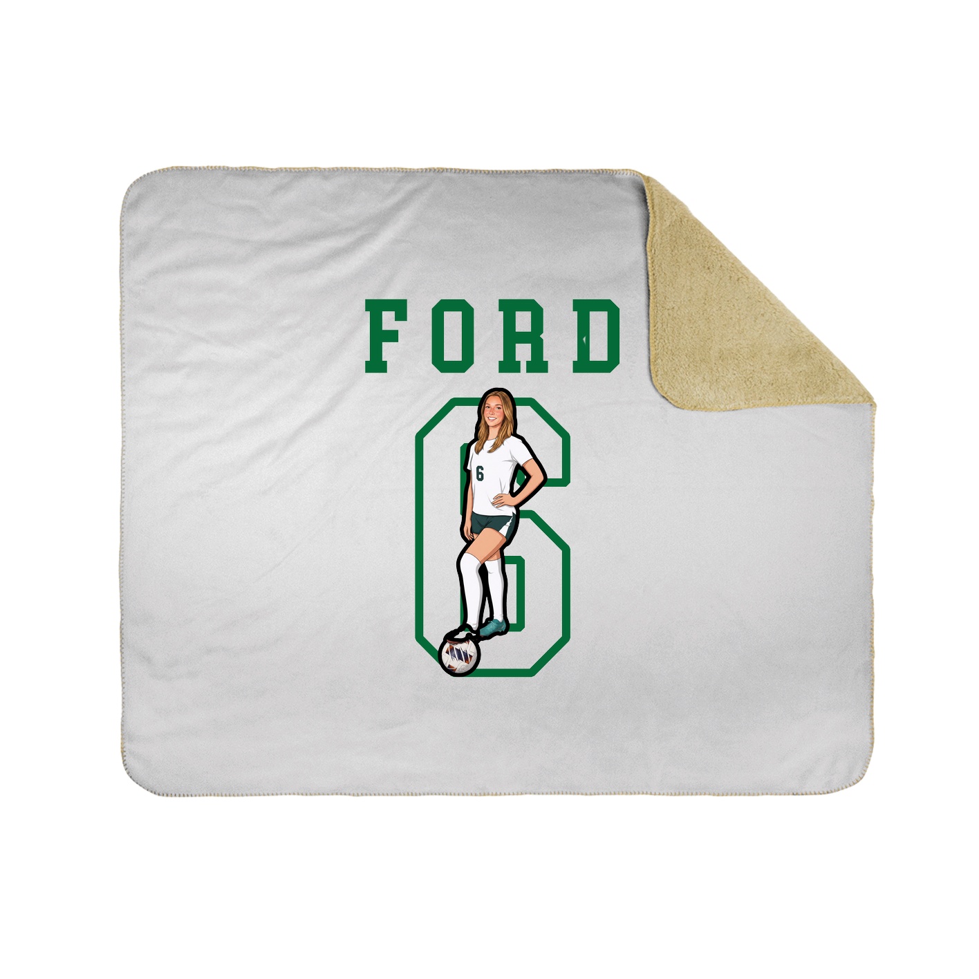 Throw Blanket — Shirsey in White