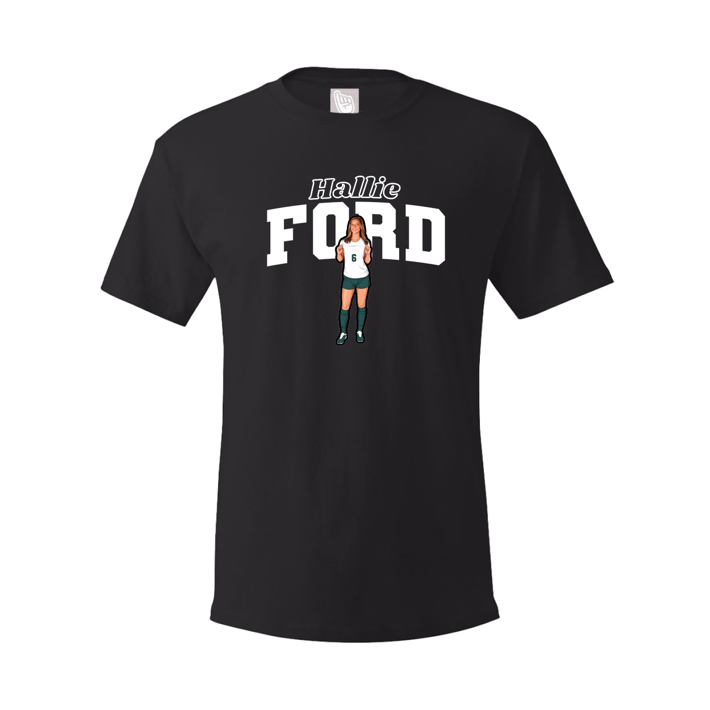Youth Tee — Name Arch in Black