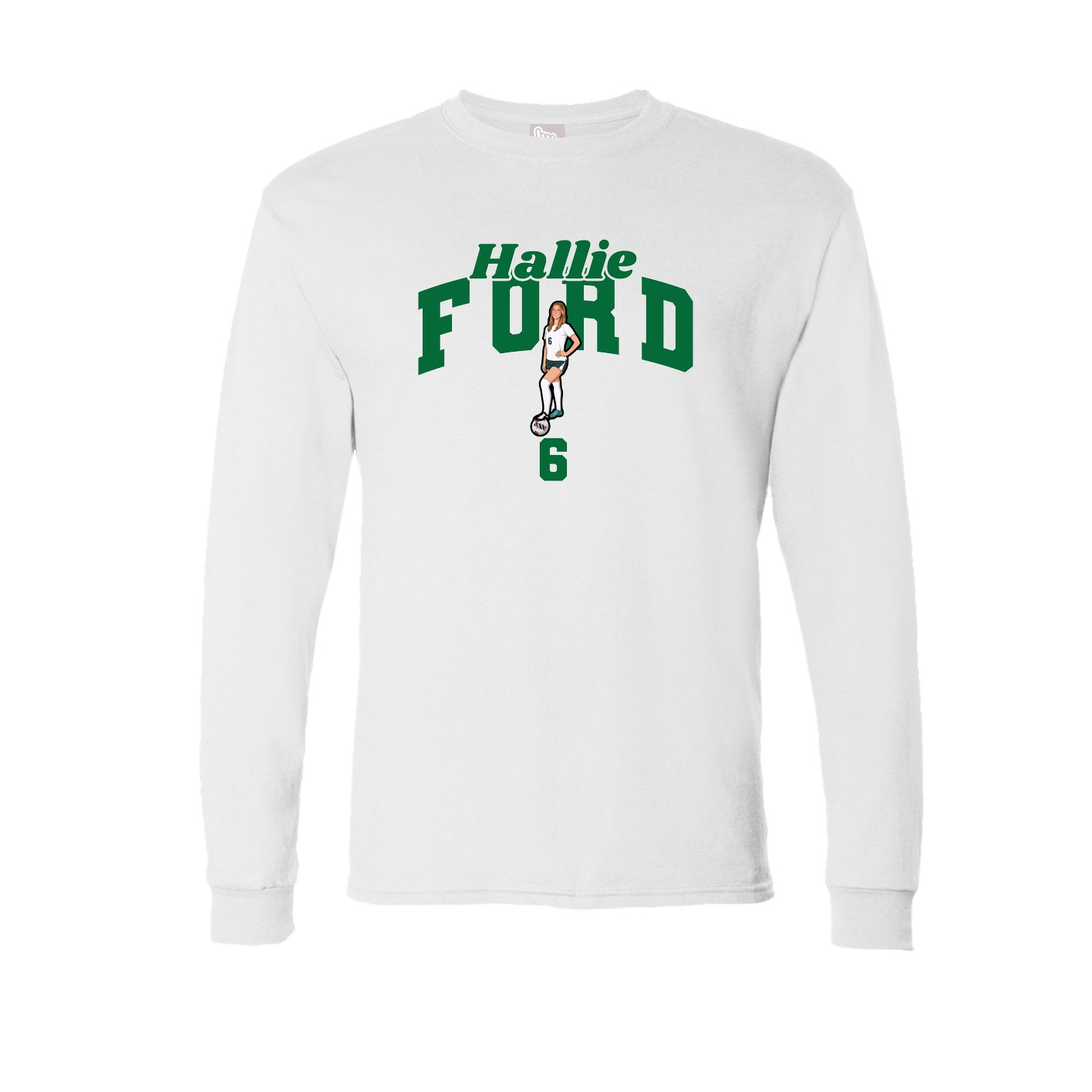 Long Sleeve Tee — Signature Arch in White