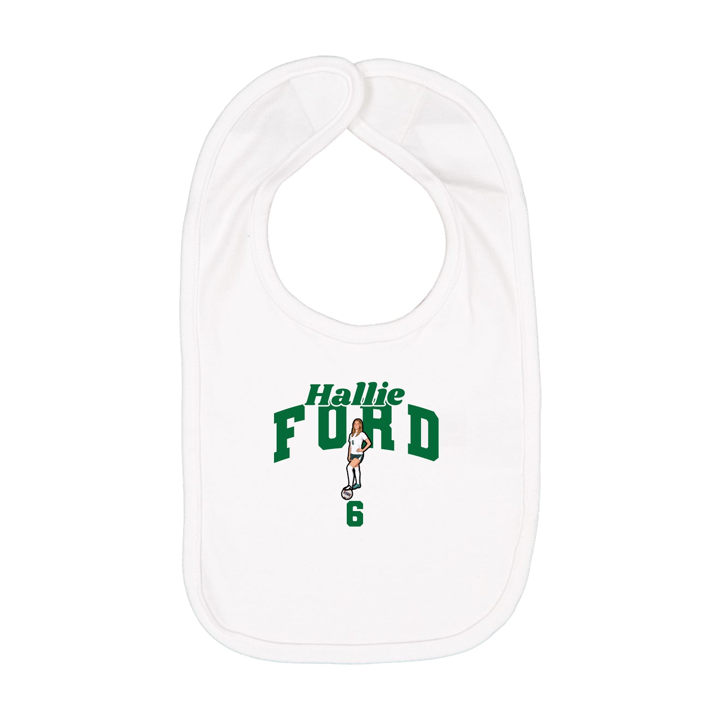 Infant Bib — Signature Arch in White