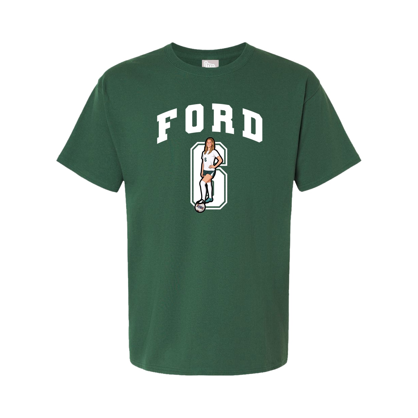 Youth Tee — Number in Green
