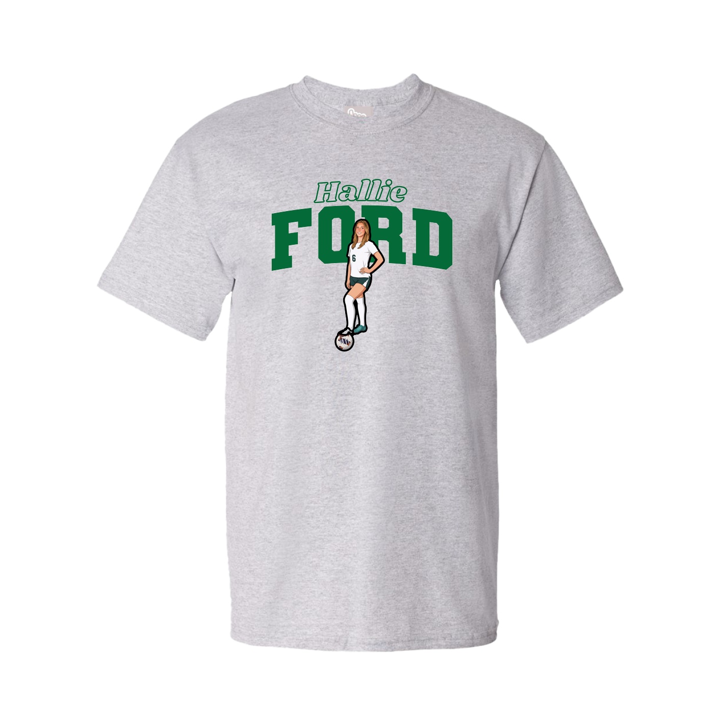 Youth Tee — Name Arch in Grey