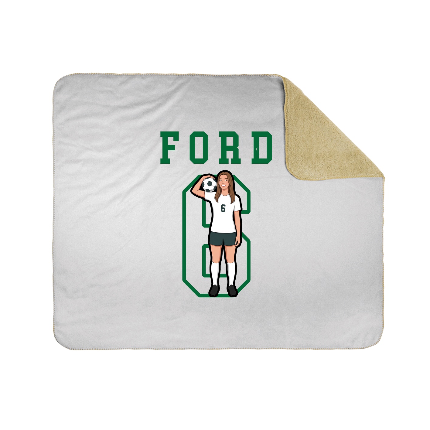 Throw Blanket — Shirsey in White
