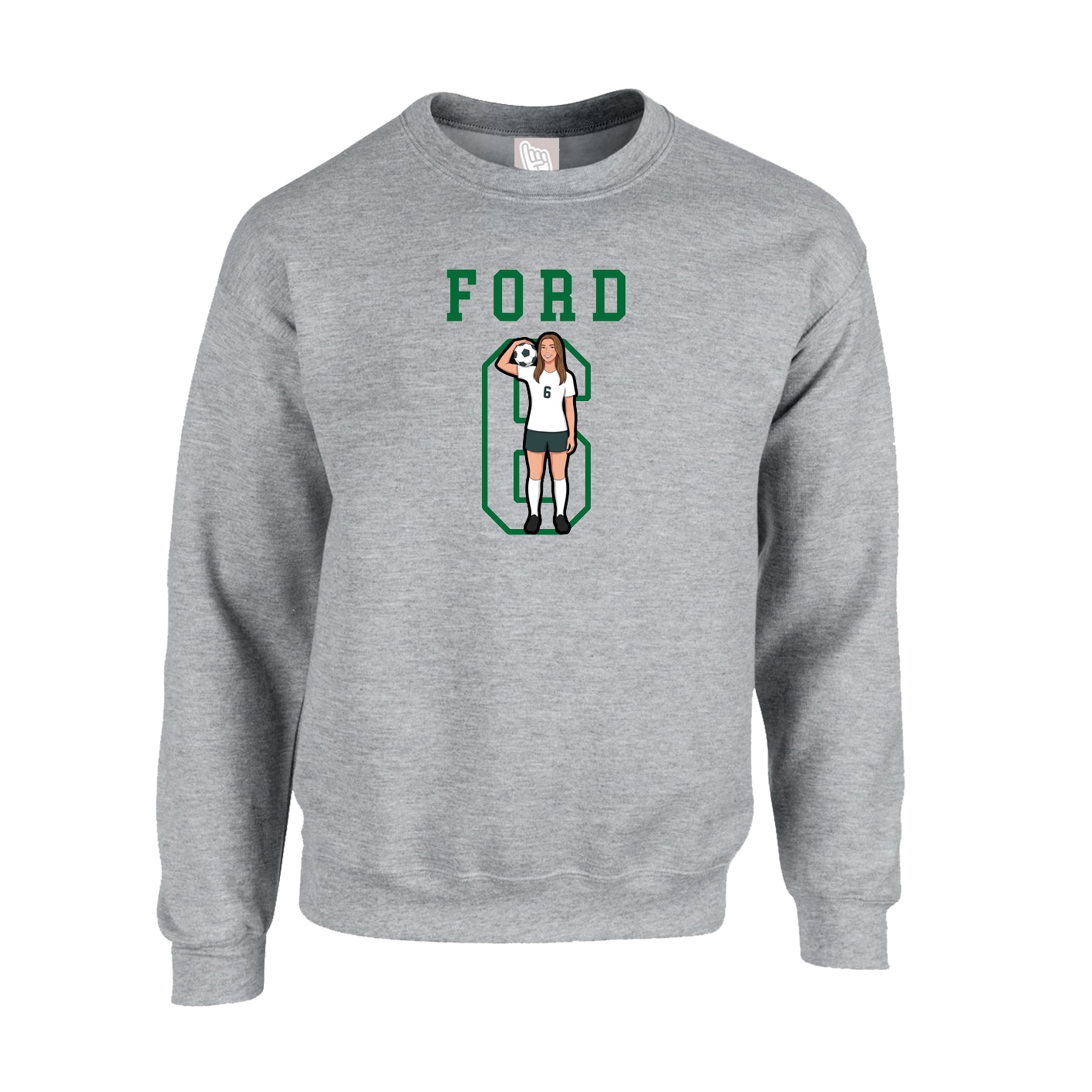 Fleece Crew — Shirsey in Grey