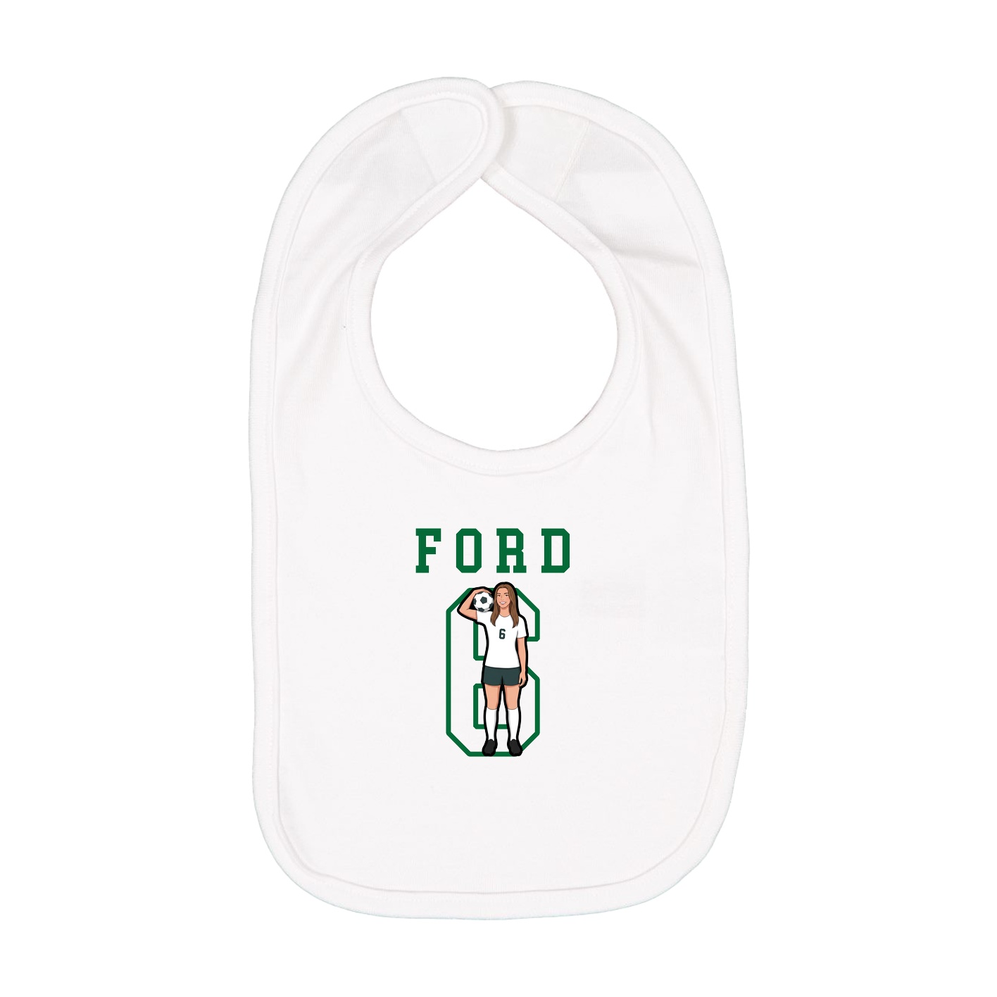 Infant Bib — Shirsey in White