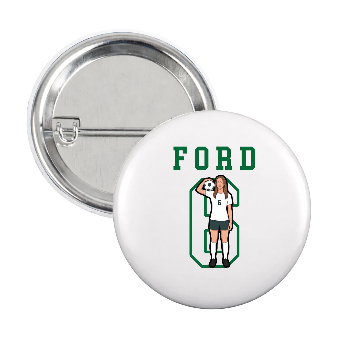 Game Day Button — Shirsey in White