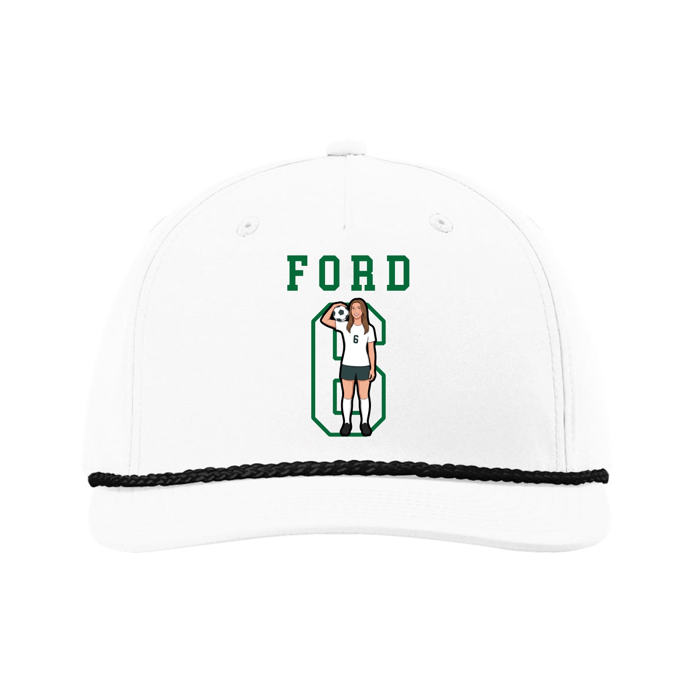 Five-Panel Classic Rope Cap — Shirsey in White