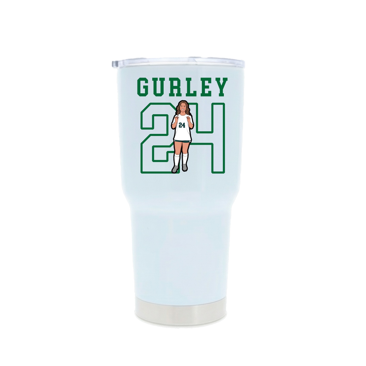 30oz Stainless Steel Tumbler — Shirsey in White
