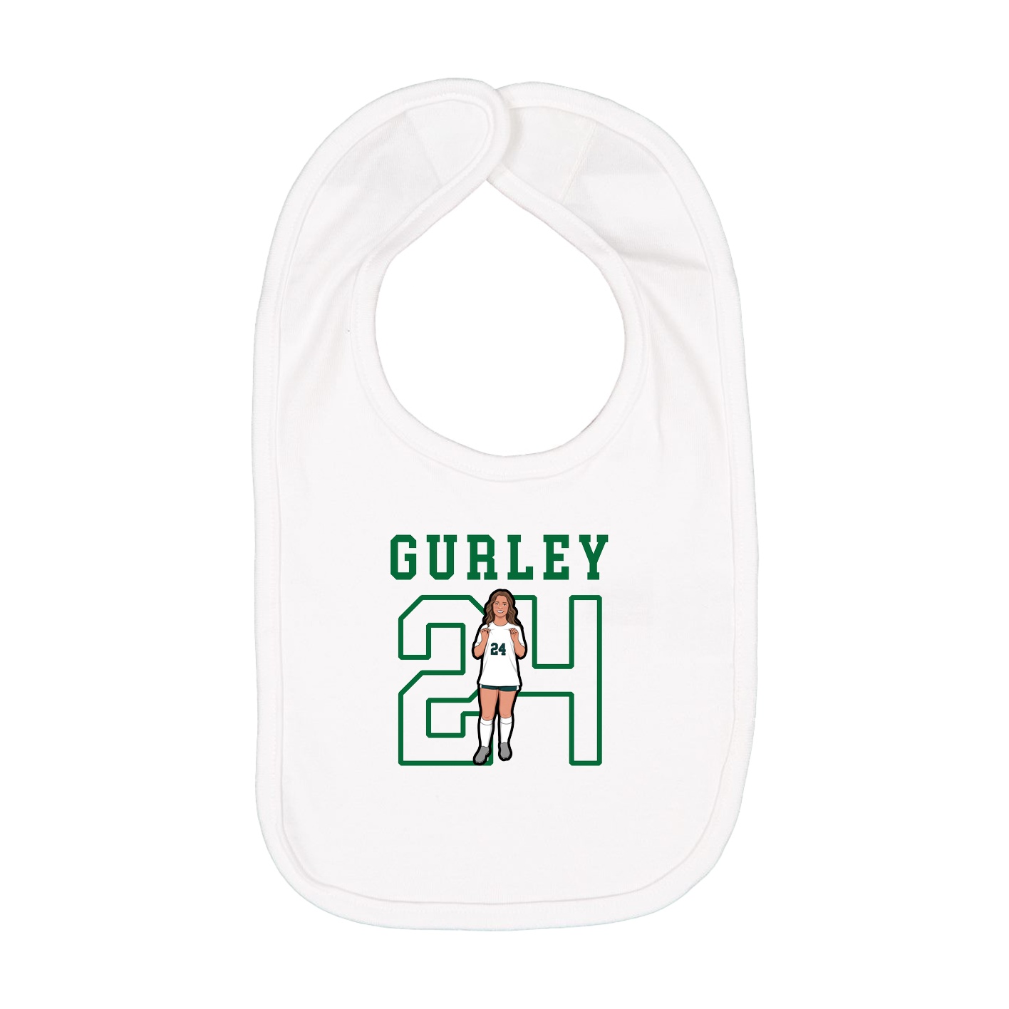 Infant Bib — Shirsey in White