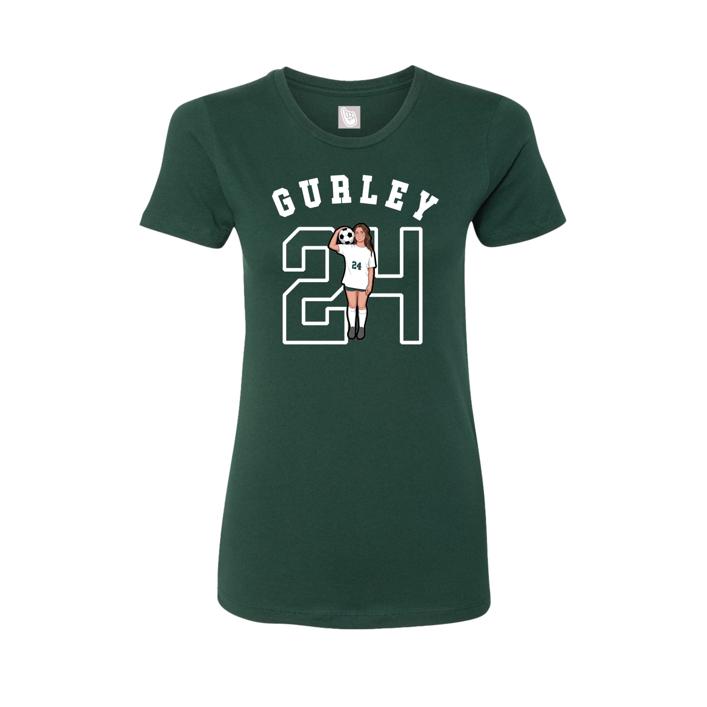 Fitted Women's Tee — Shirsey Arch in Green