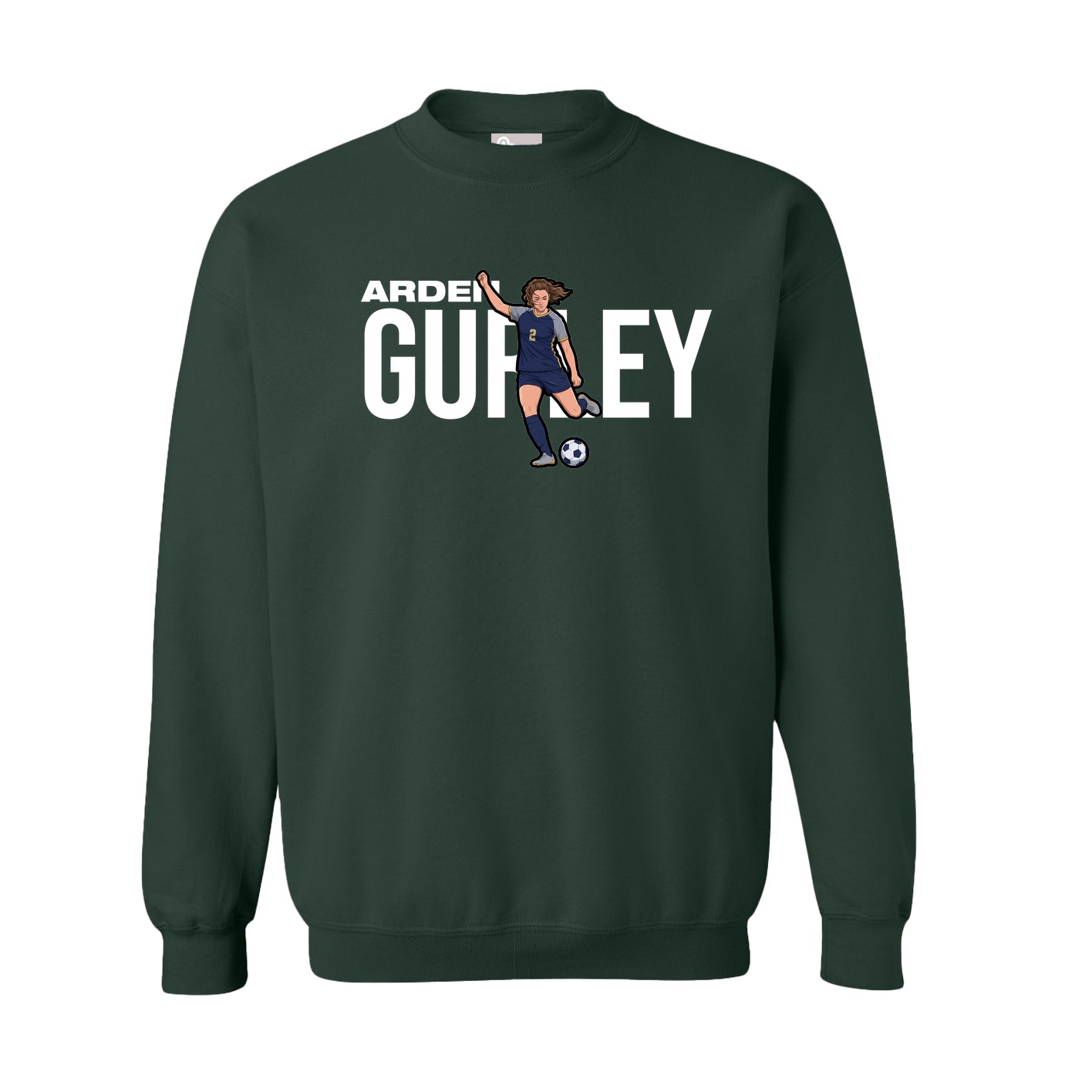 Fleece Crew — Player Name in Green