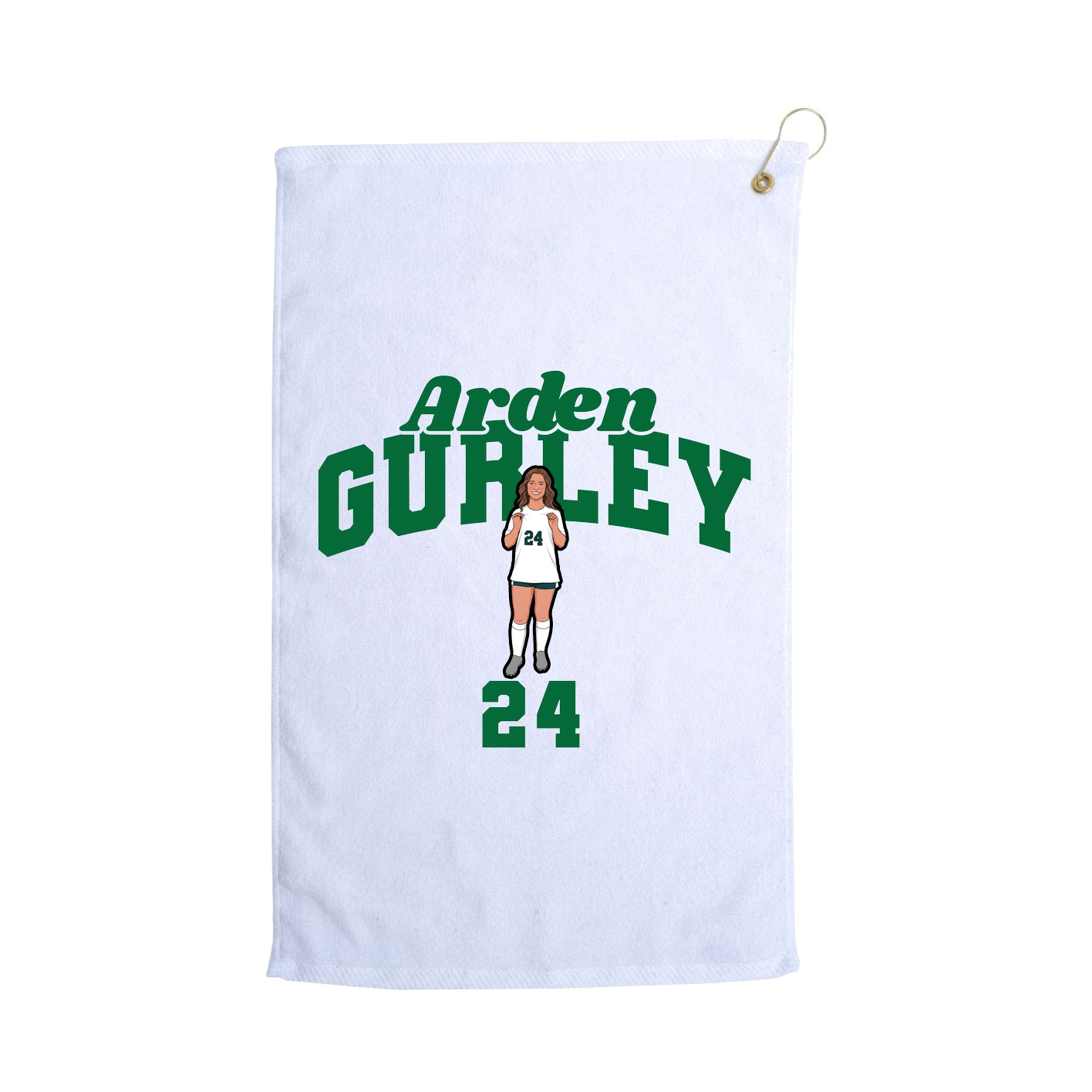 Golf Towel — Signature Arch in White
