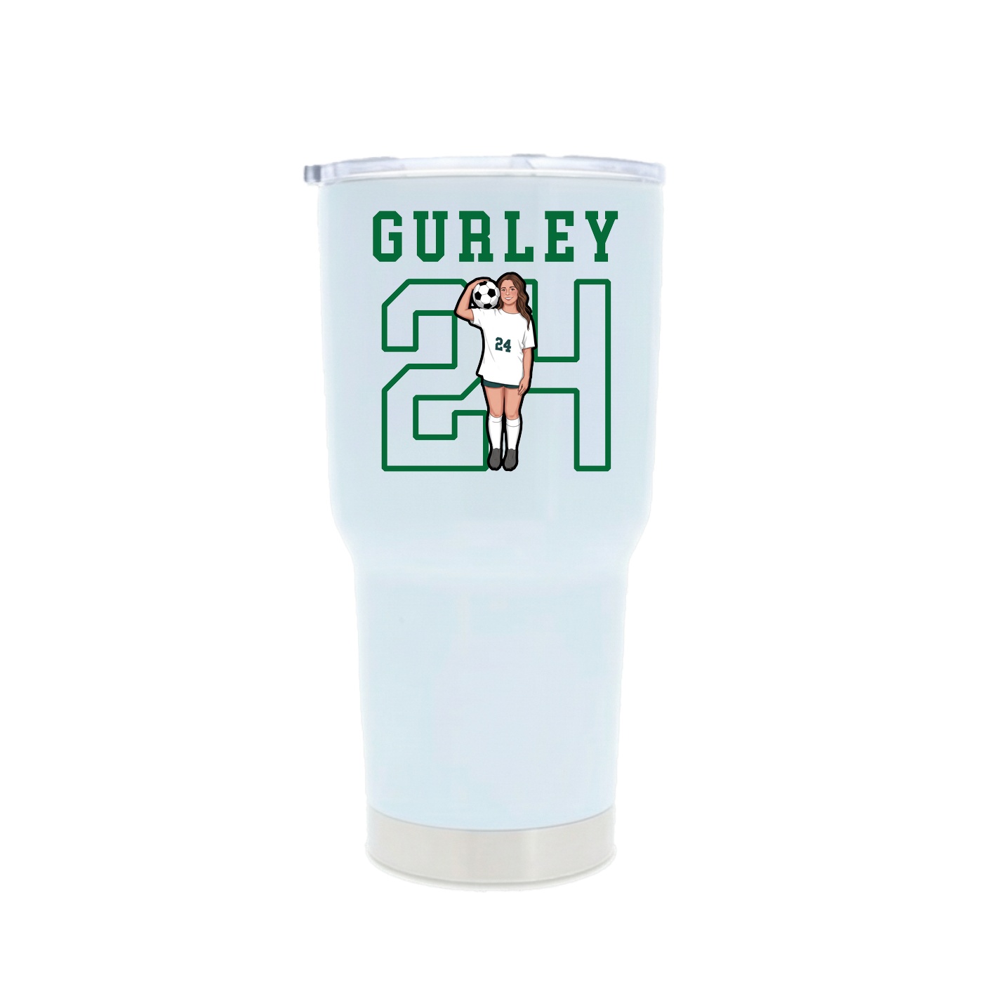 30oz Stainless Steel Tumbler — Shirsey in White