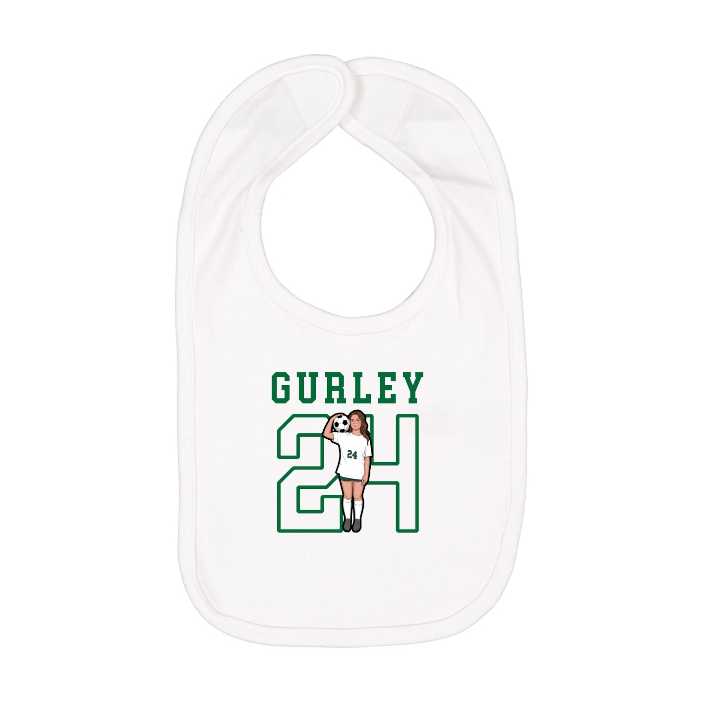 Infant Bib — Shirsey in White
