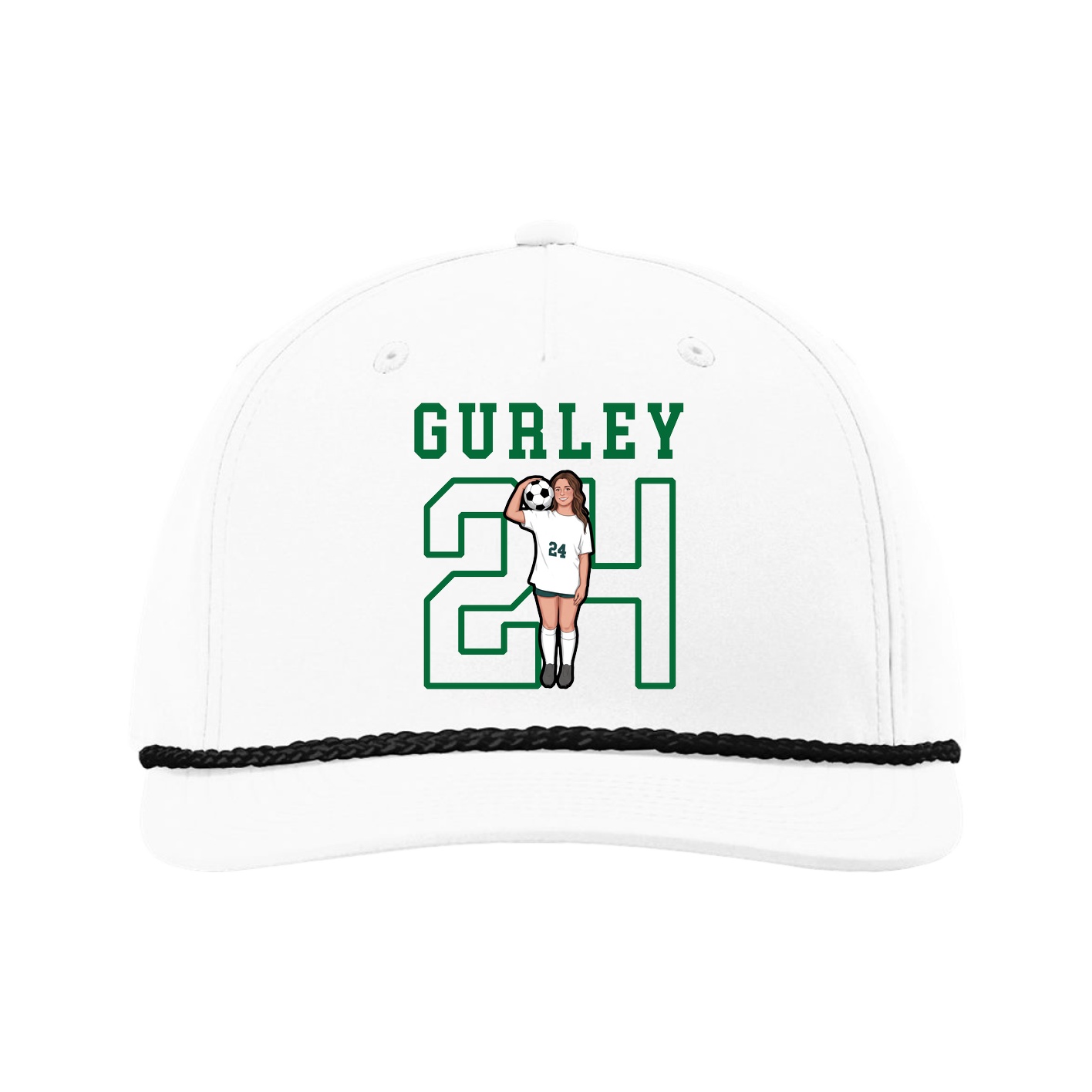 Five-Panel Classic Rope Cap — Shirsey in White