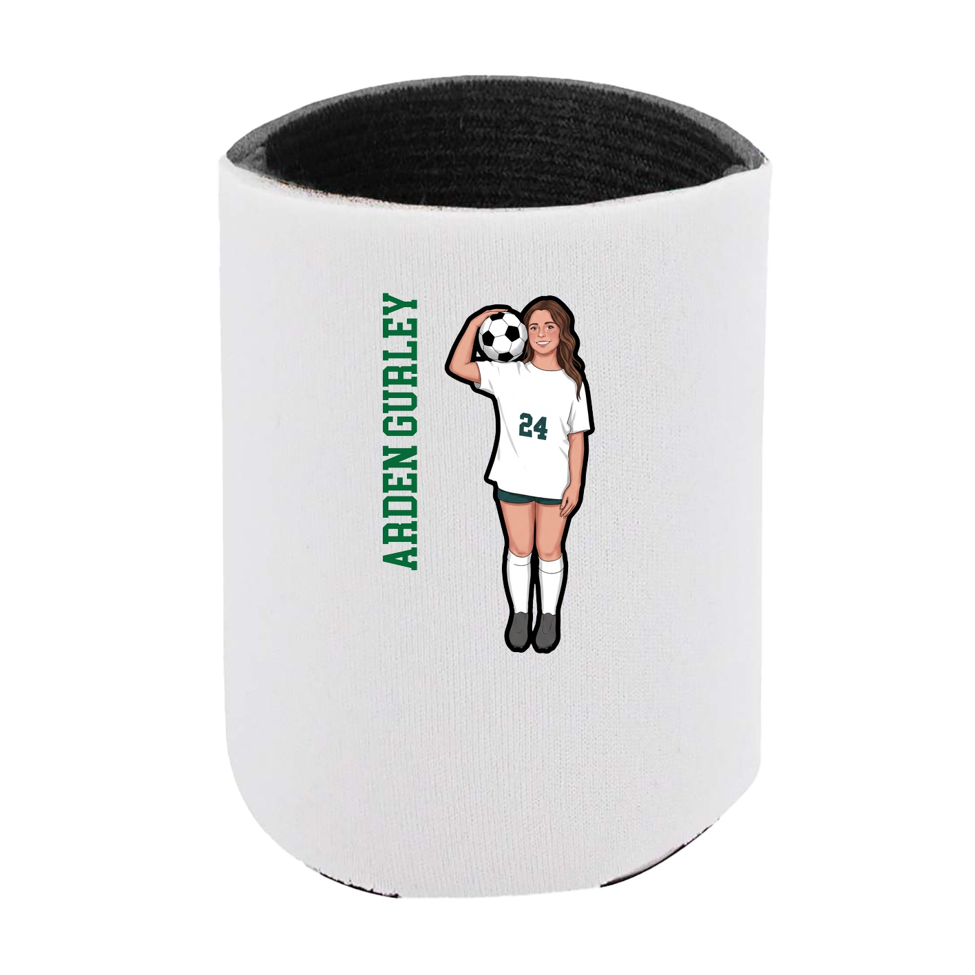 Can Holder — Name Vertical in White