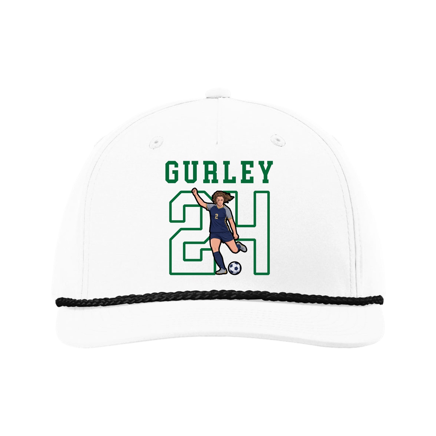 Five-Panel Classic Rope Cap — Shirsey in White