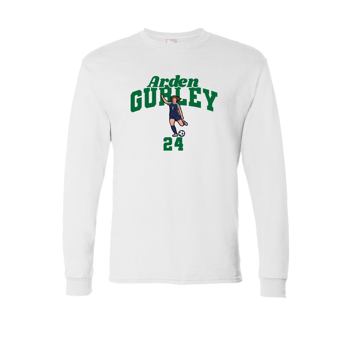 Long Sleeve Tee — Signature Arch in White