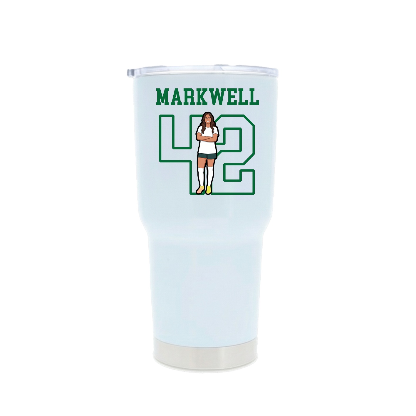 30oz Stainless Steel Tumbler — Shirsey in White