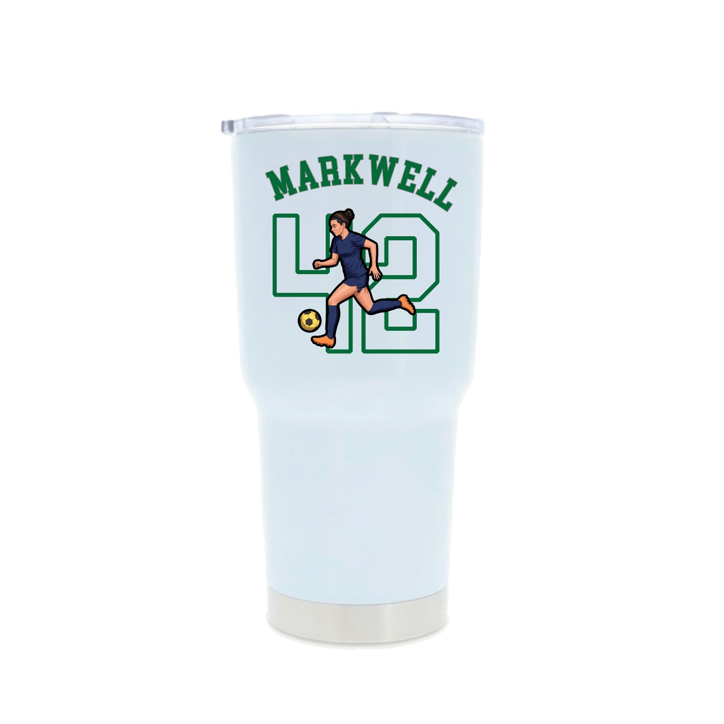 30oz Stainless Steel Tumbler — Shirsey Arch in White