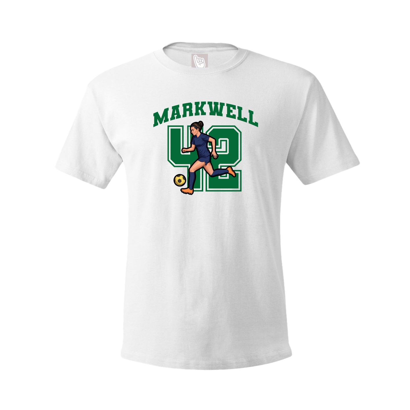 Youth Tee — Number in White
