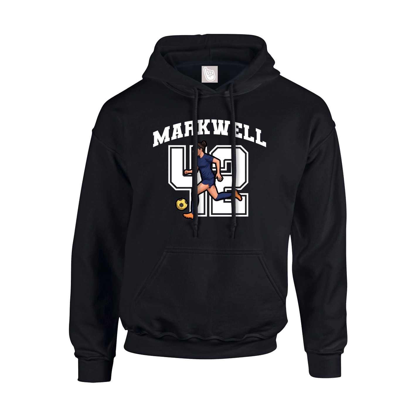 Youth Hoodie — Number in Black