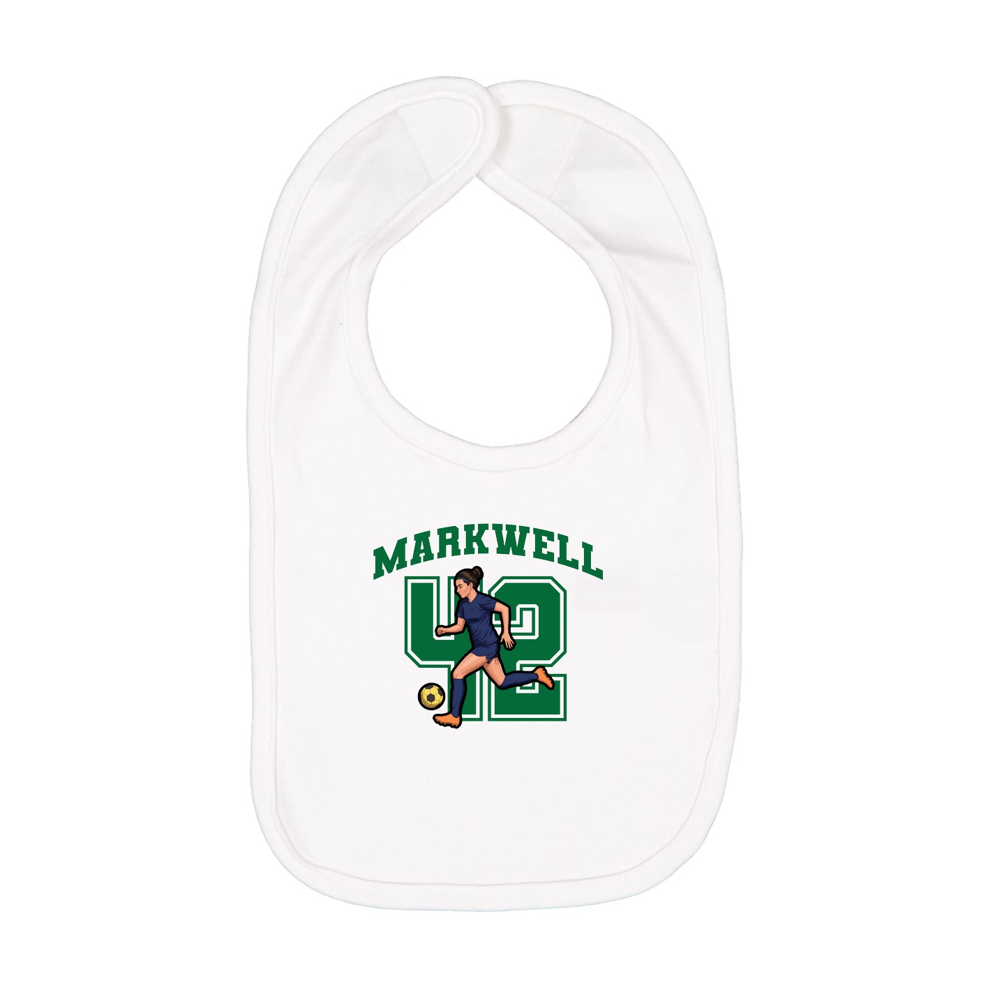 Infant Bib — Number in White