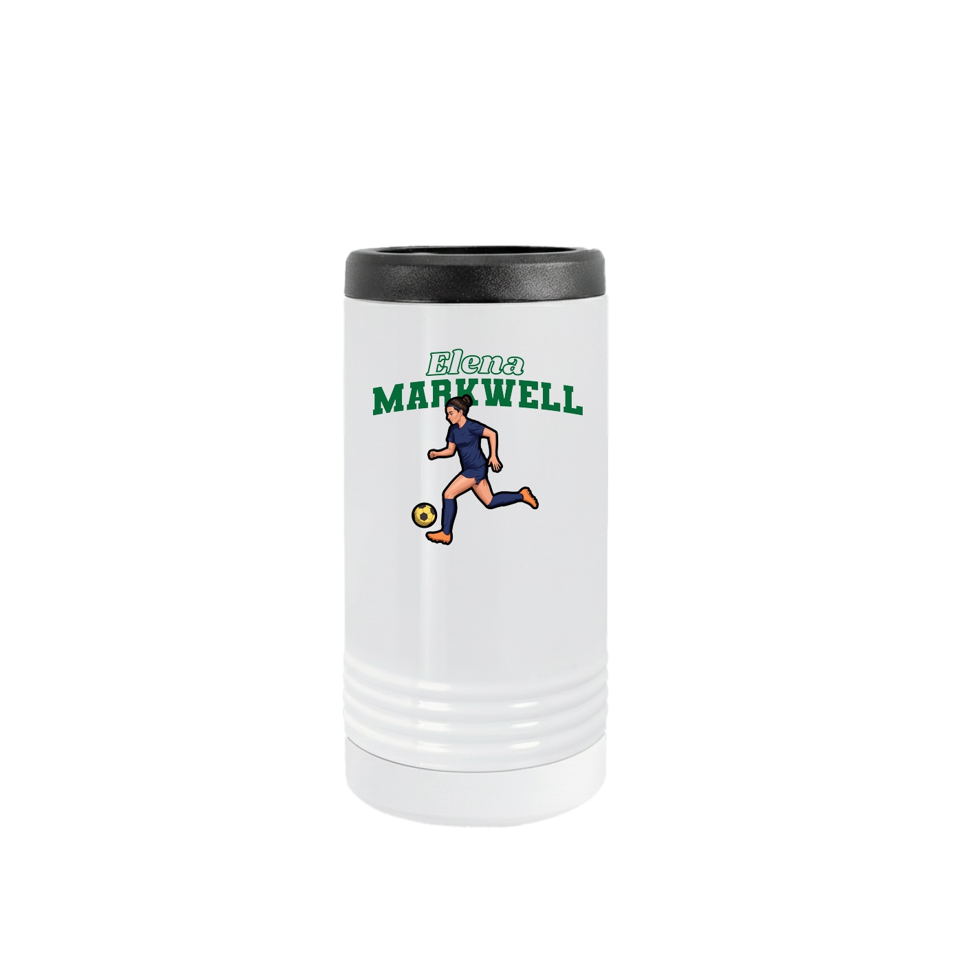 Slim Beverage Holder — Name Arch in White