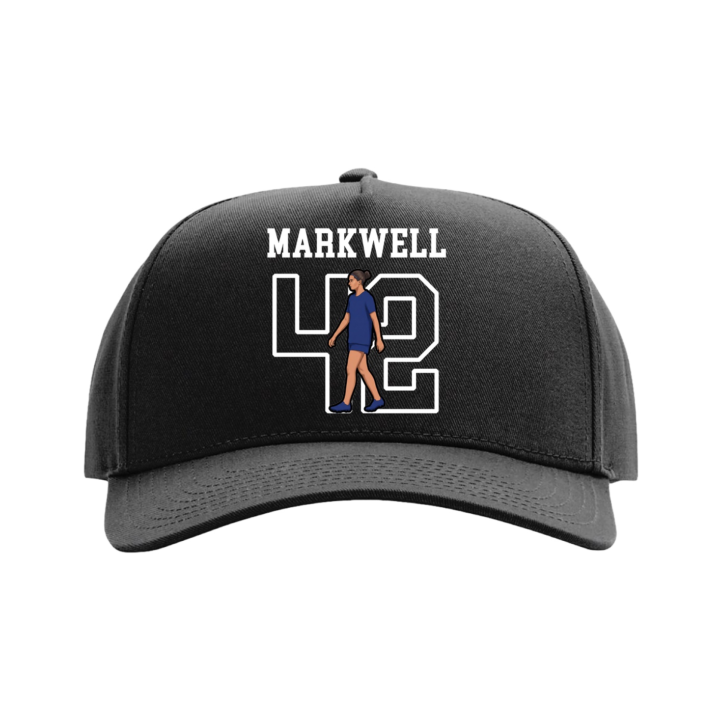 Full Fabric Five-Panel Champ Cap — Shirsey in Black