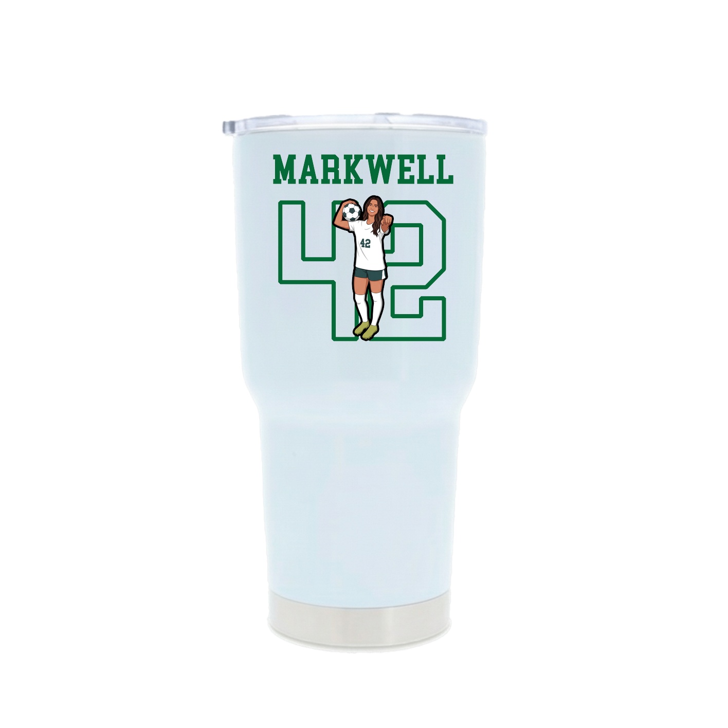 30oz Stainless Steel Tumbler — Shirsey in White