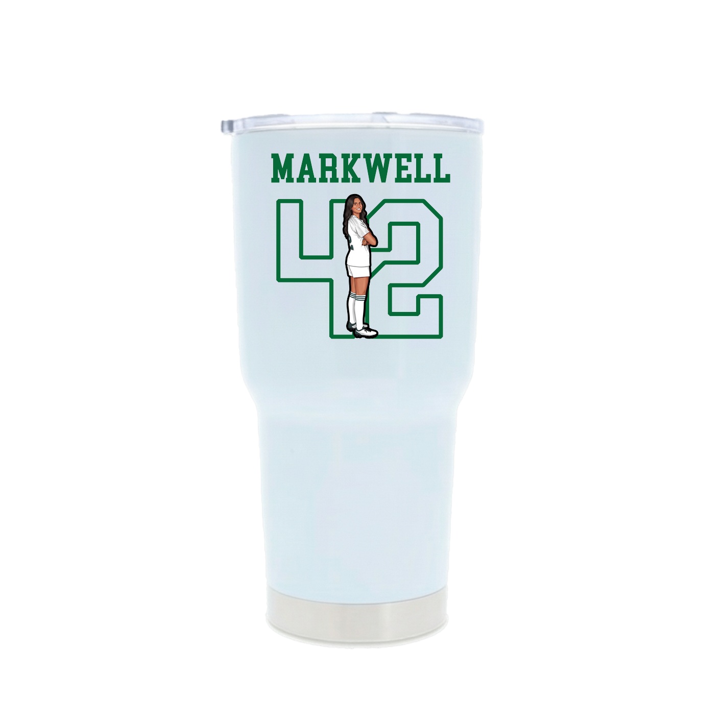 30oz Stainless Steel Tumbler — Shirsey in White