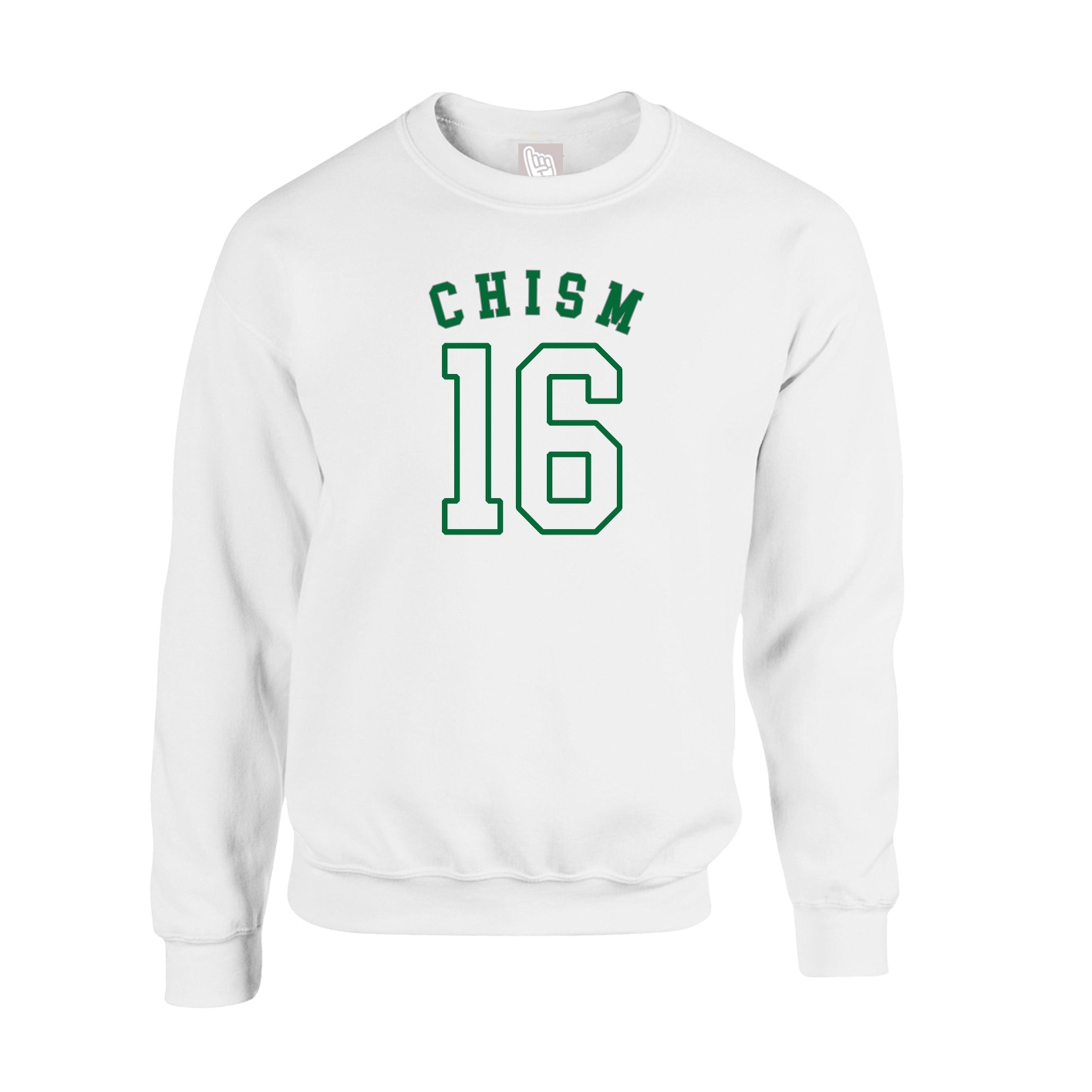 Fleece Crew — Shirsey Arch in White