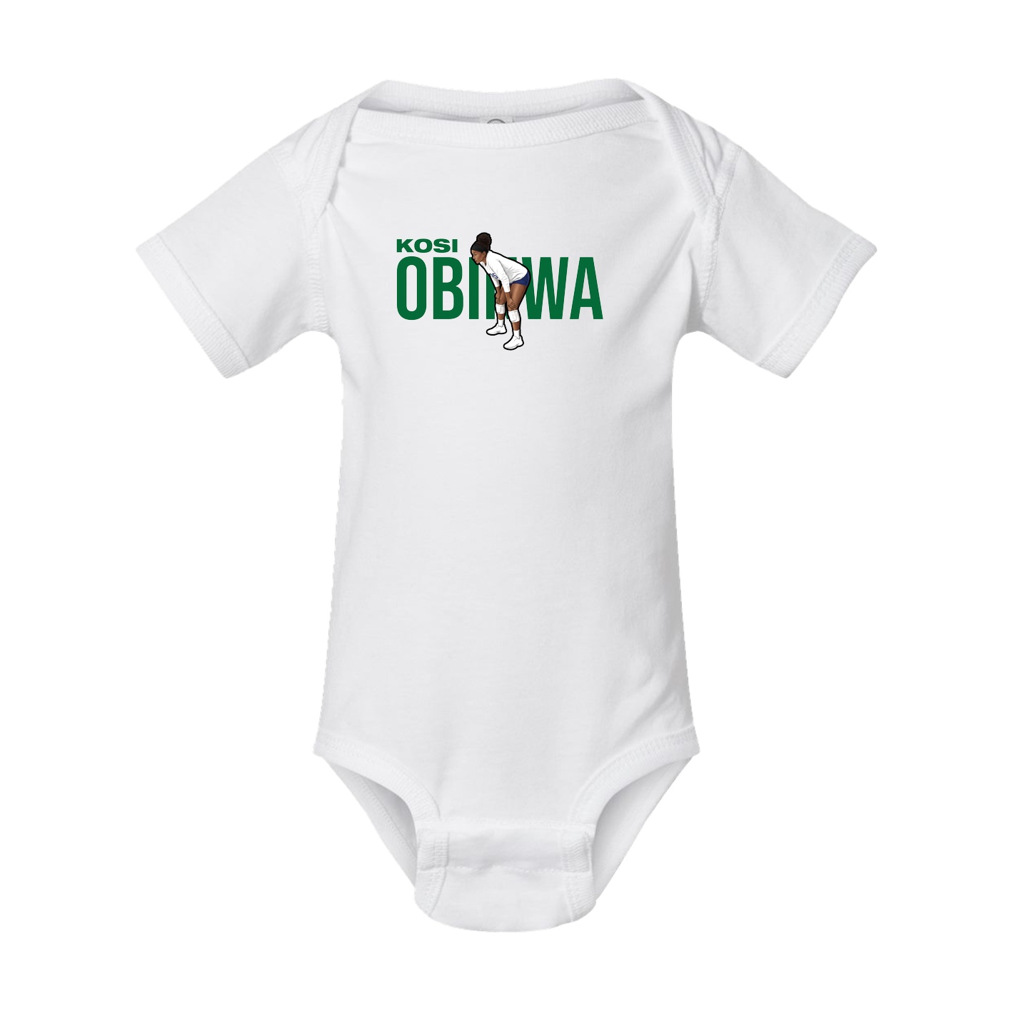 Baby Onesie — Player Name in White