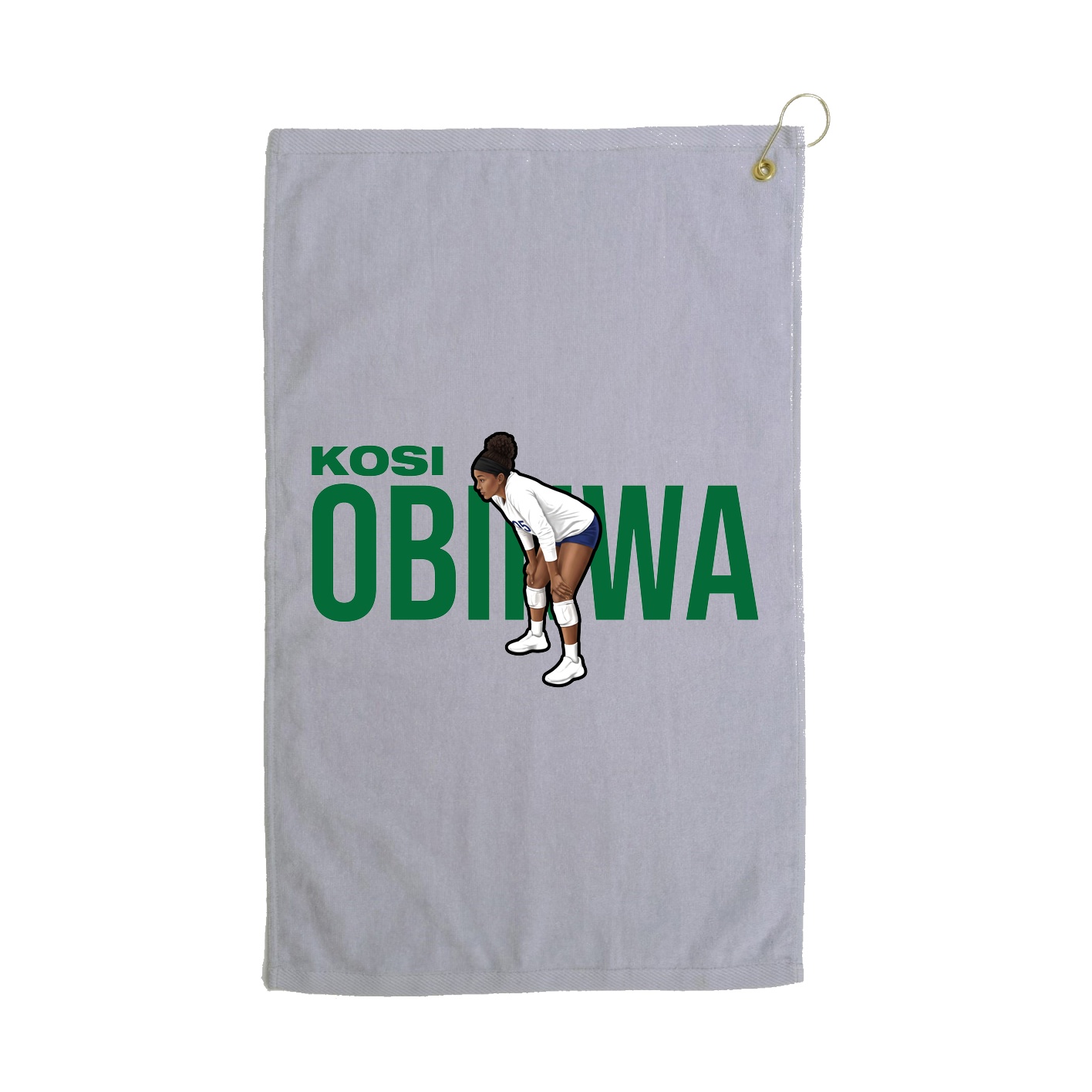 Golf Towel — Player Name in Grey