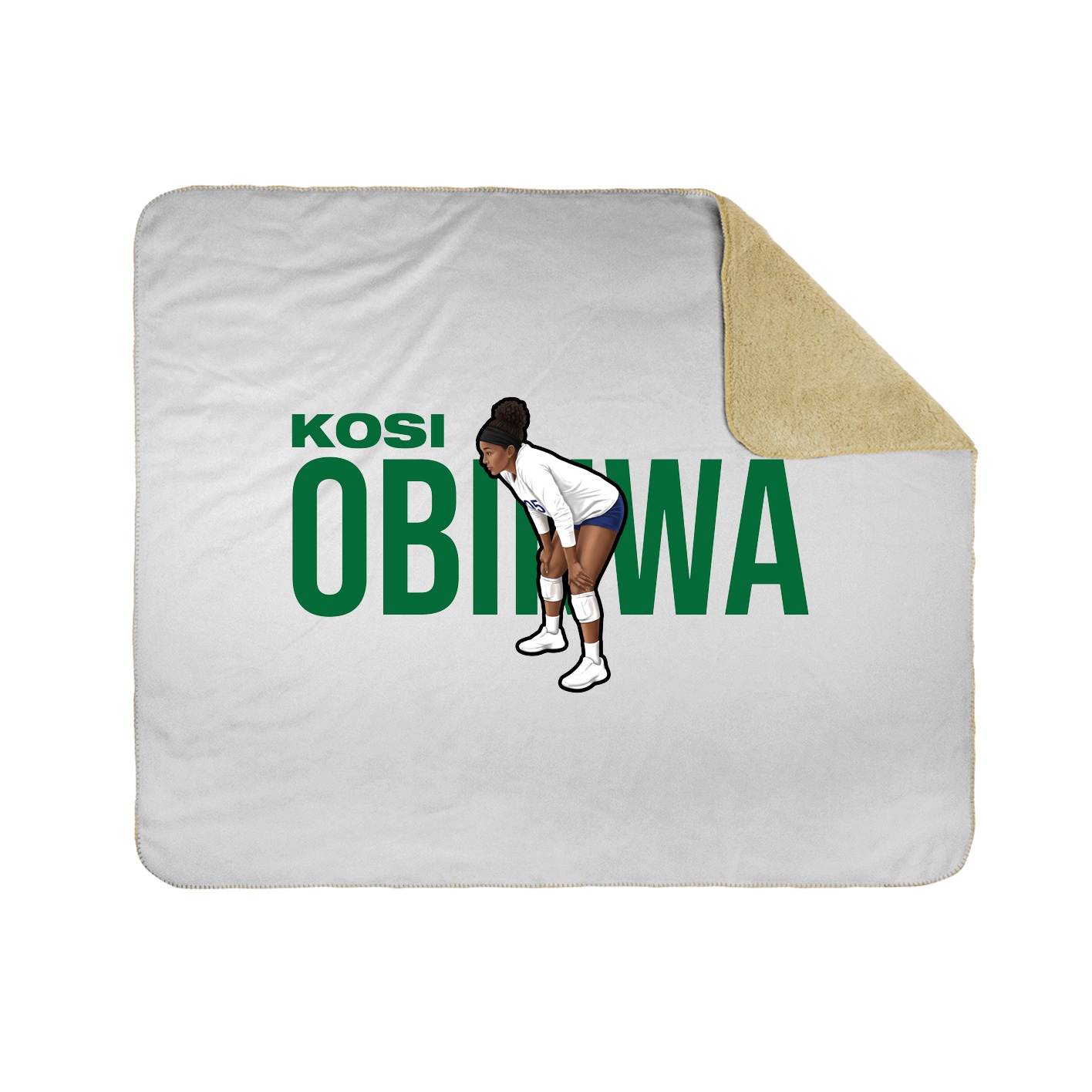 Throw Blanket — Player Name in White