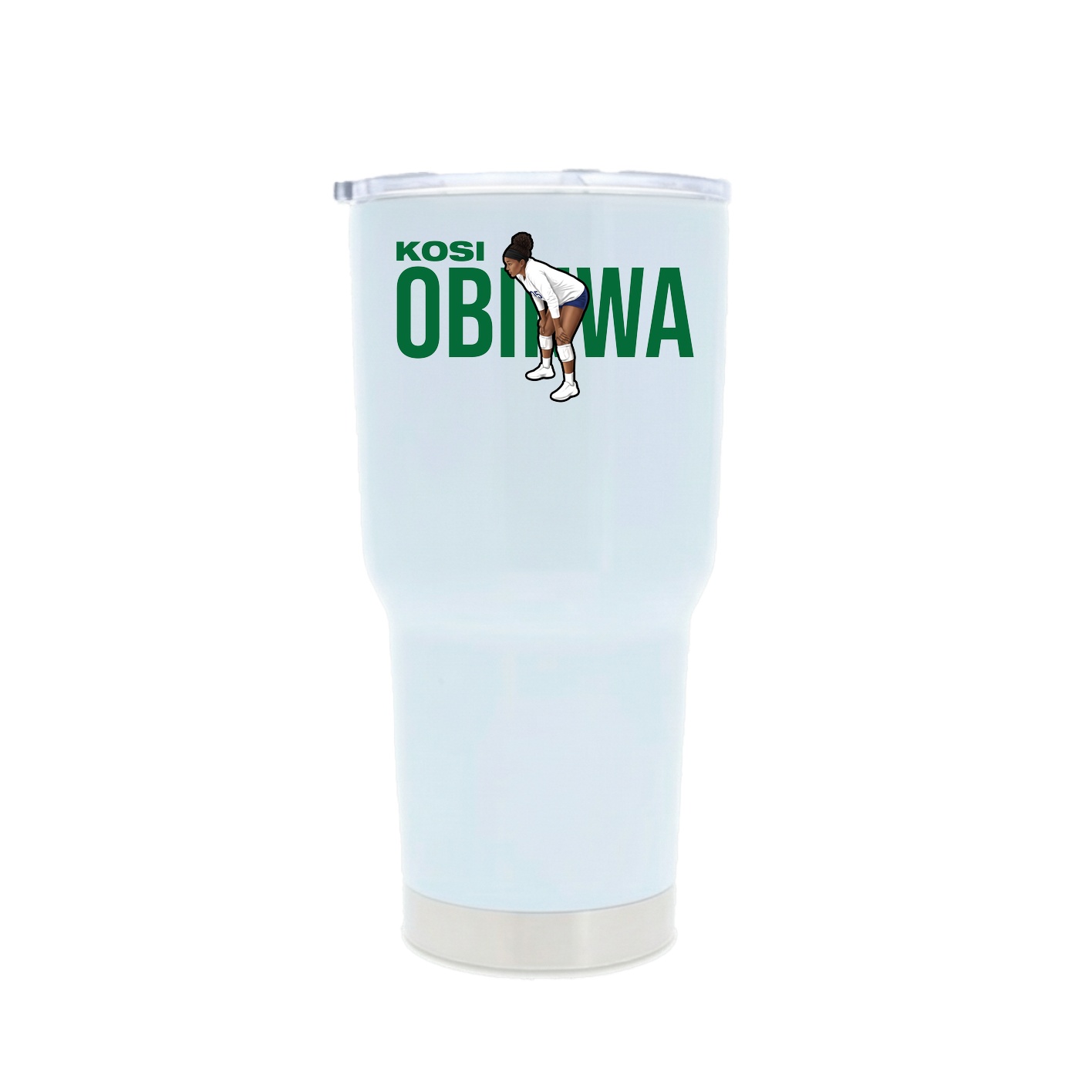 30oz Stainless Steel Tumbler — Player Name in White
