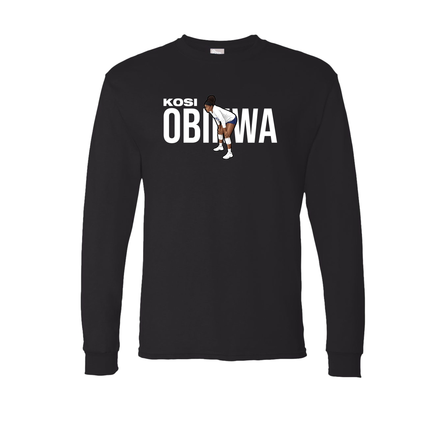 Long Sleeve Tee — Player Name in Black