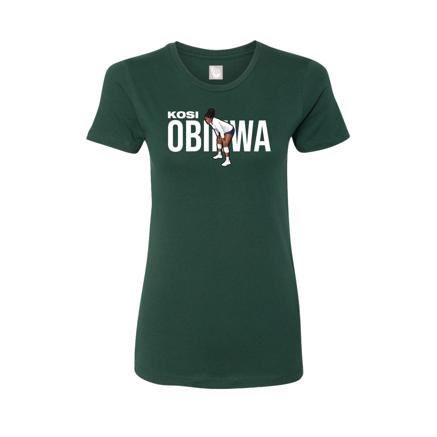 Womens Tee — Player Name in Green