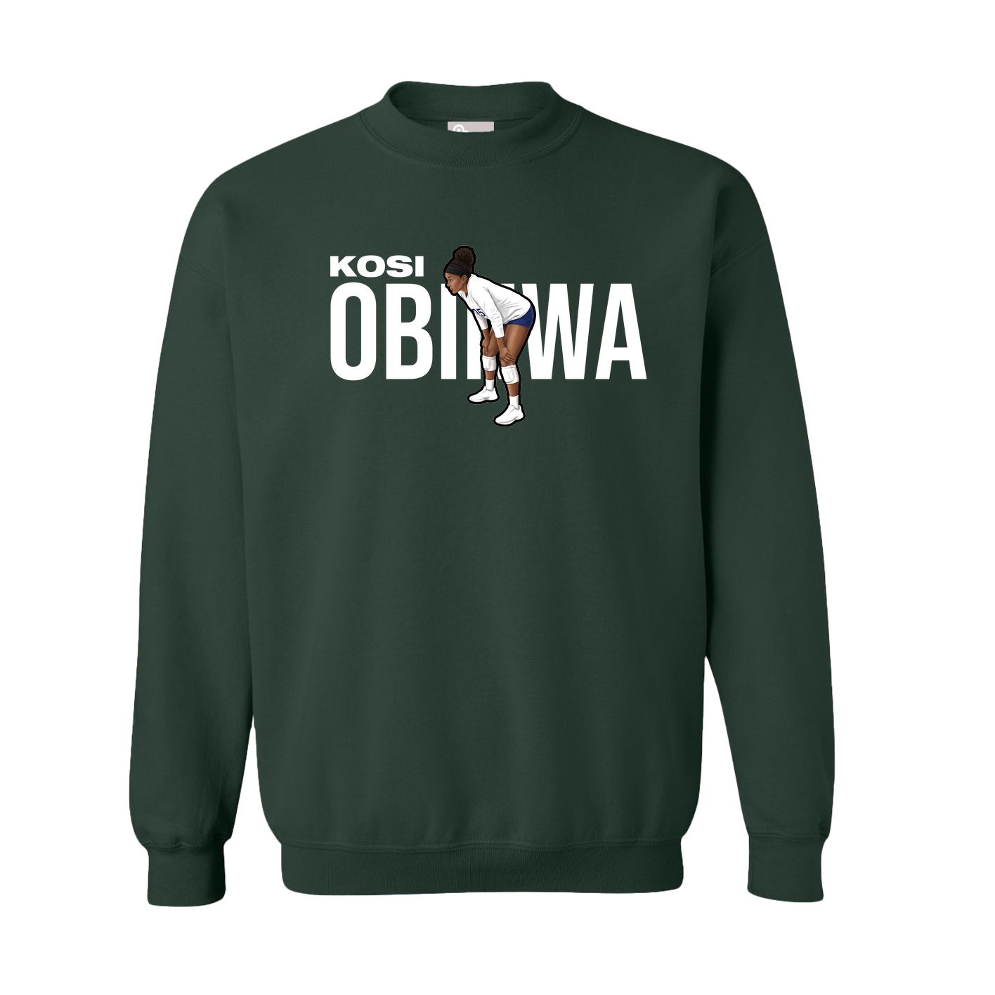 Fleece Crew — Player Name in Green