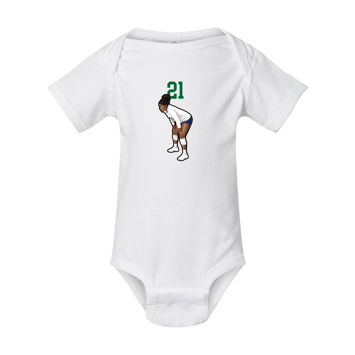 Baby Onesie — Number Top in White
