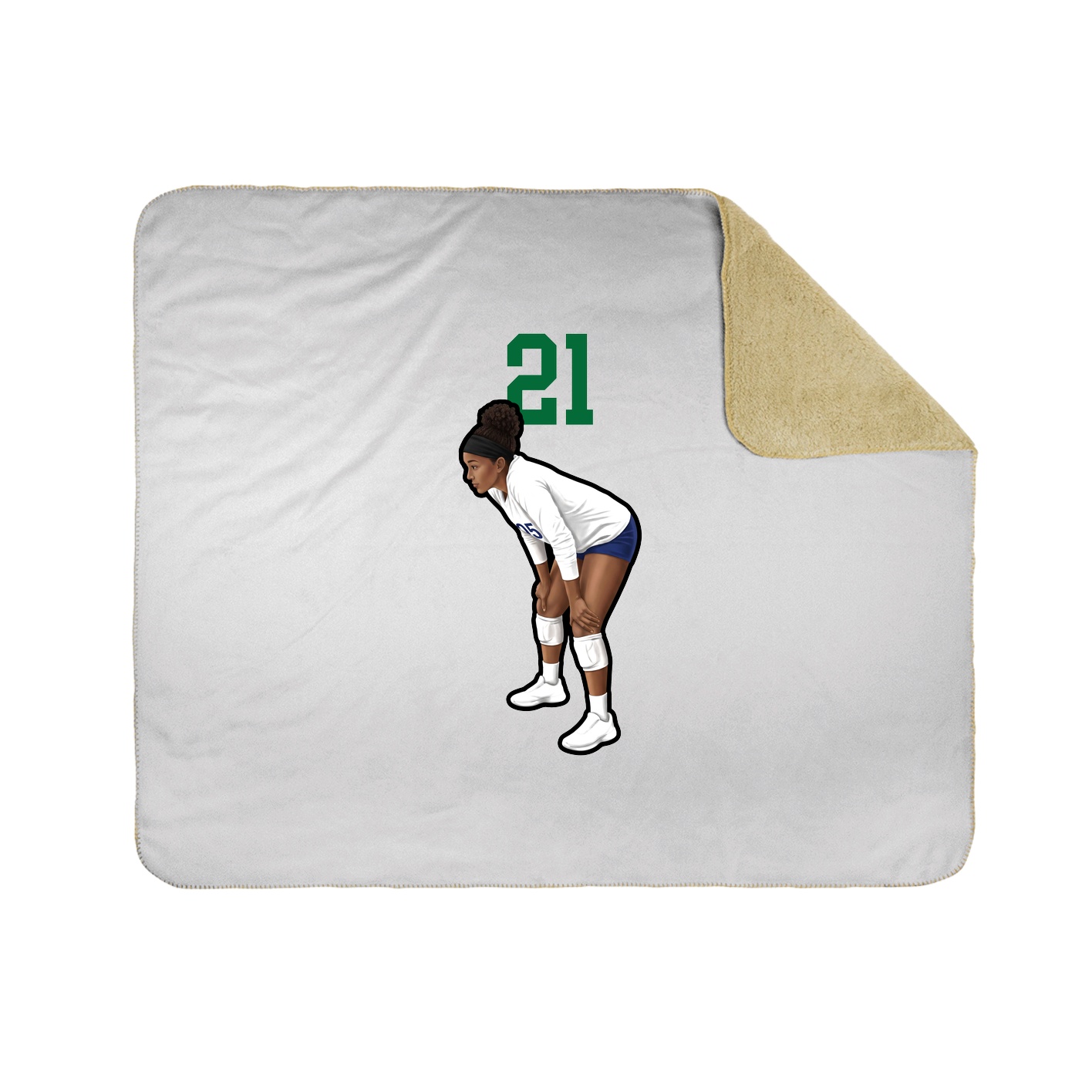 Throw Blanket — Number Top in White