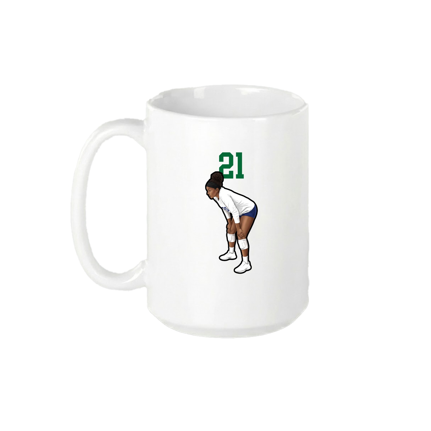 15oz Coffee Mug — Number Top in White