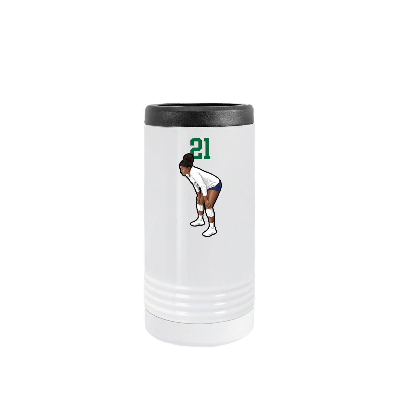 Slim Beverage Holder — Number Top in White