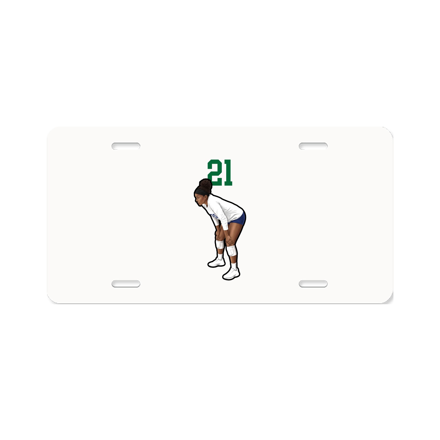 License Plate — Number Top in Classic