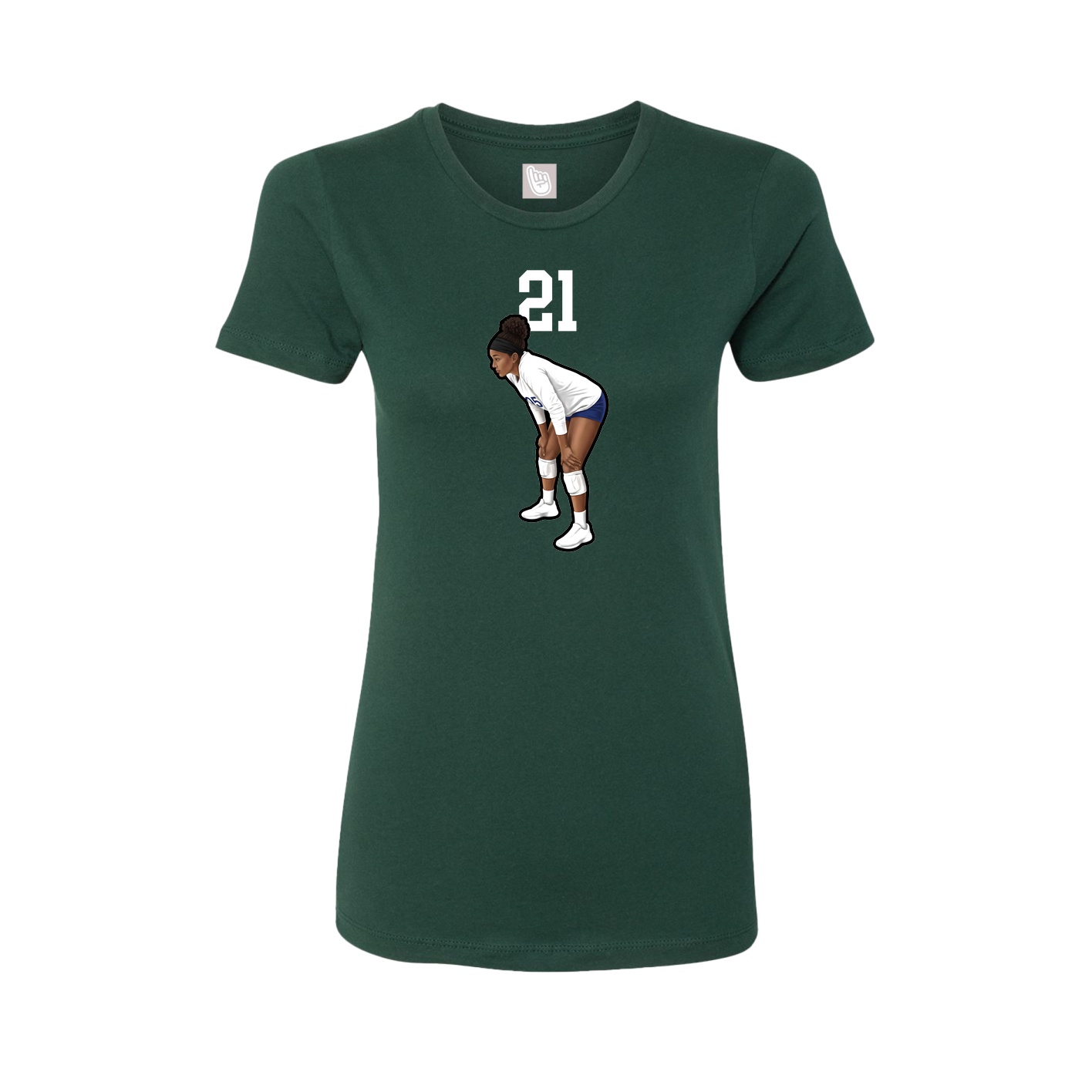 Womens Tee — Number Top in Green