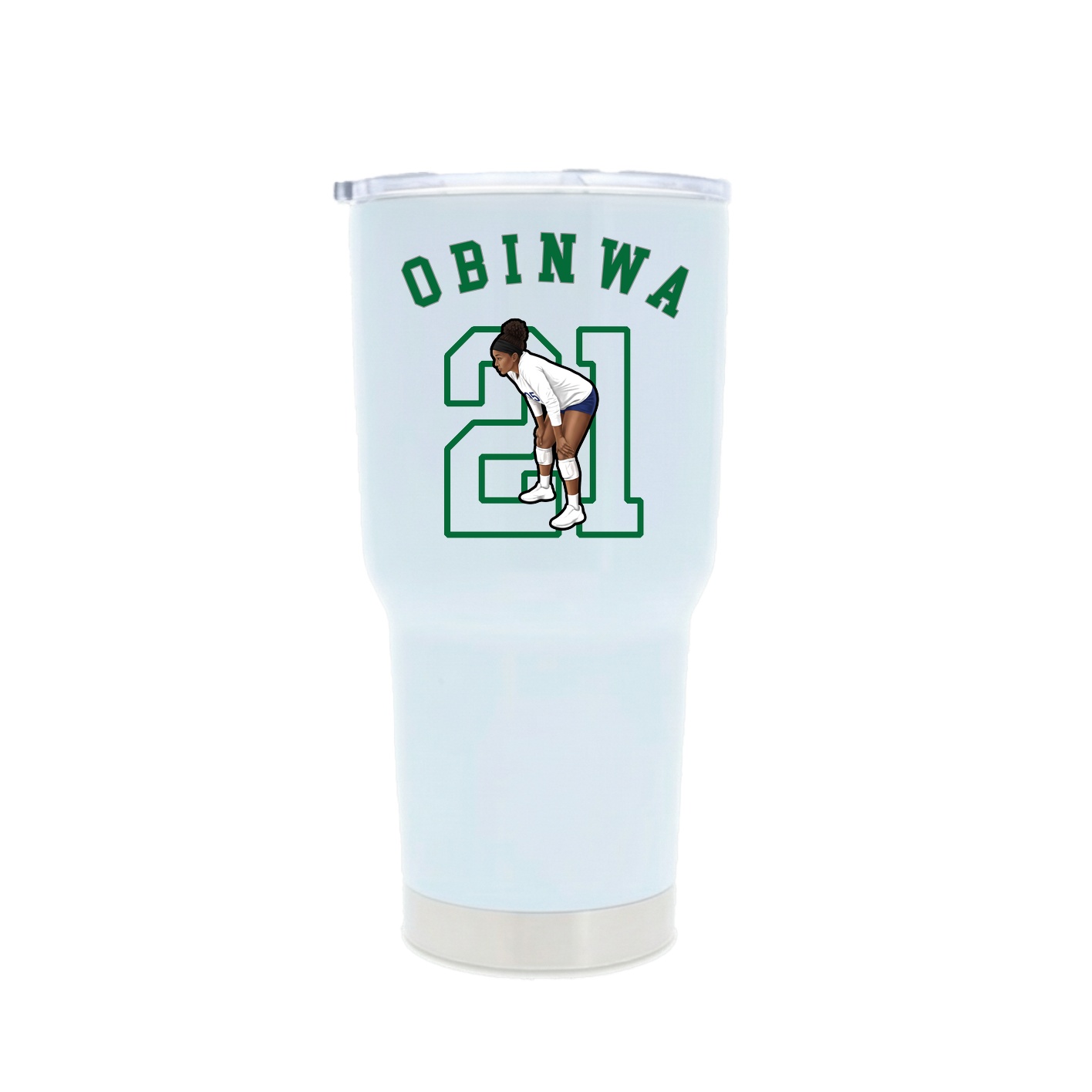 30oz Stainless Steel Tumbler — Shirsey Arch in White