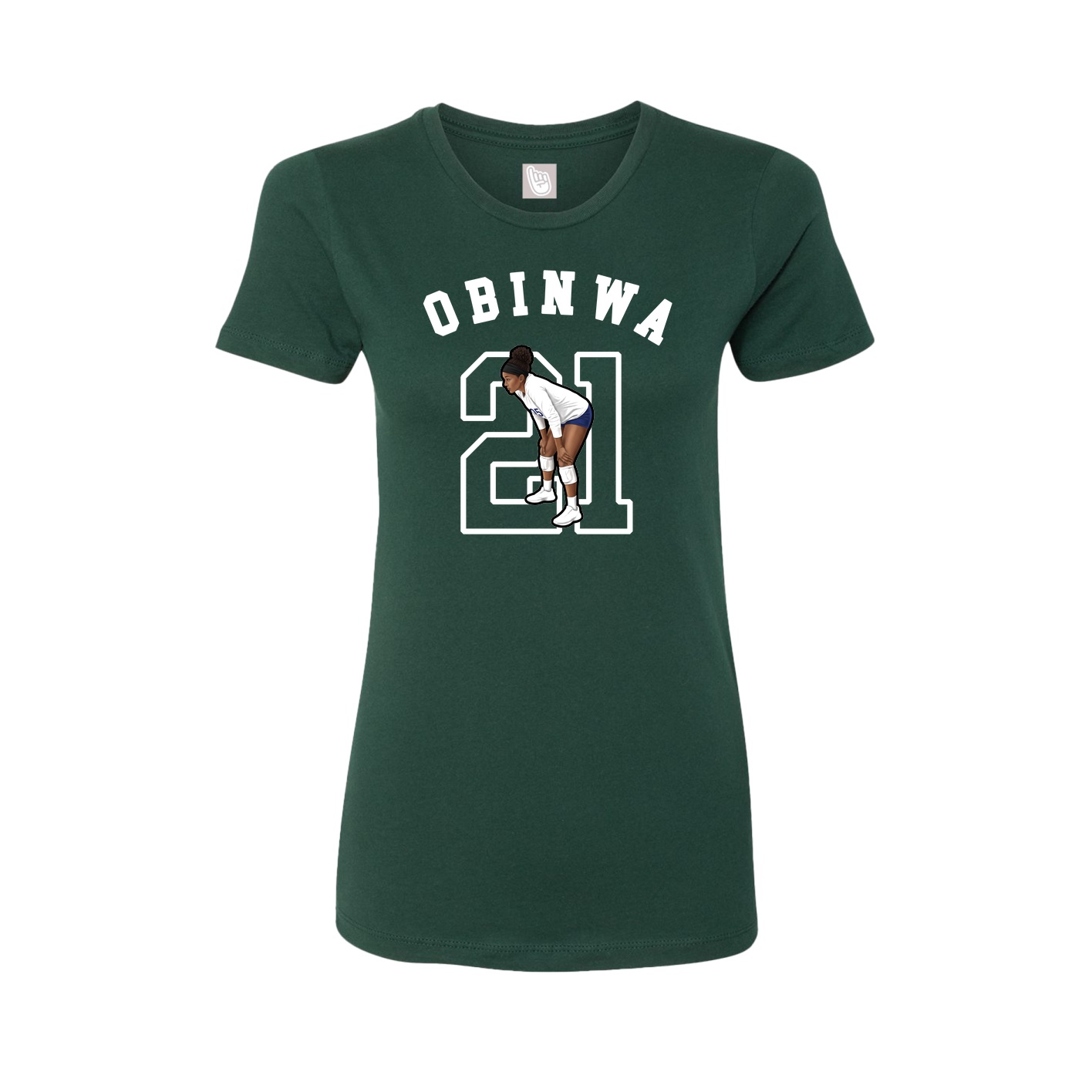 Fitted Women's Tee — Shirsey Arch in Green